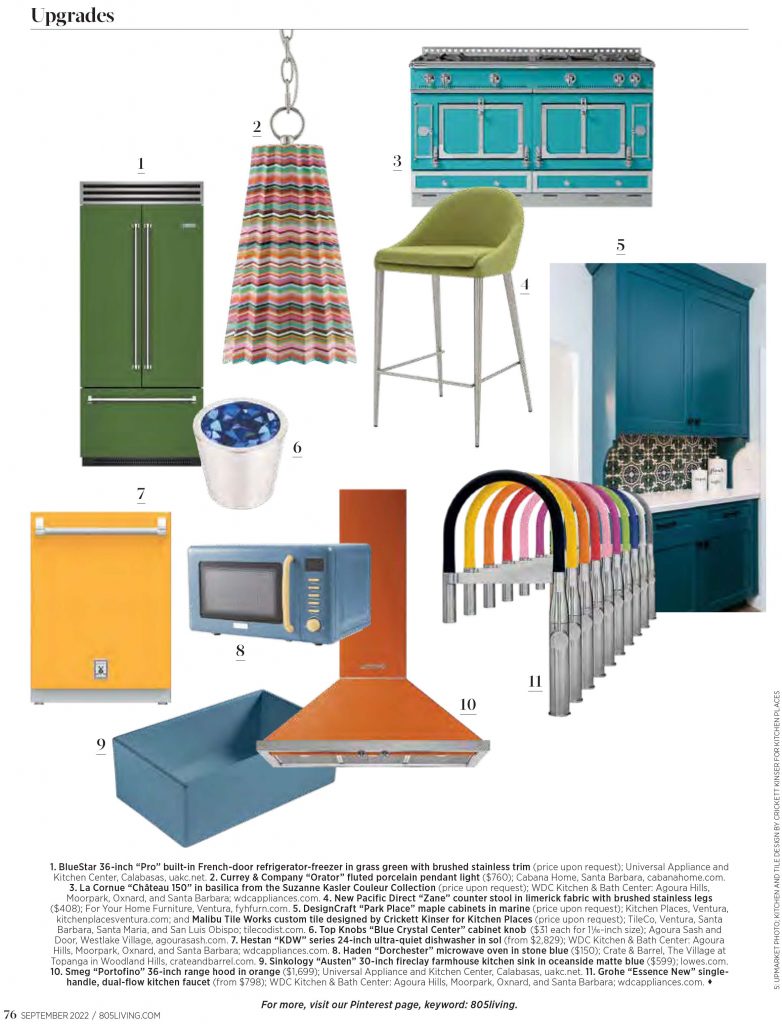 BlueStar PRO Refrigeration featured in 805 Living