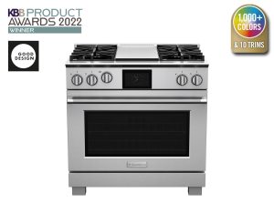 36" Dual Fuel Range with 12" Griddle from BlueStar in Stainless Steel