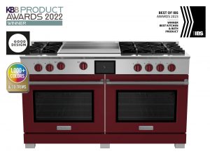 60" Dual Fuel Range with 24" Griddle from BlueStar in Wine Red