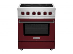 30" Induction Range from BlueStar in Wine Red
