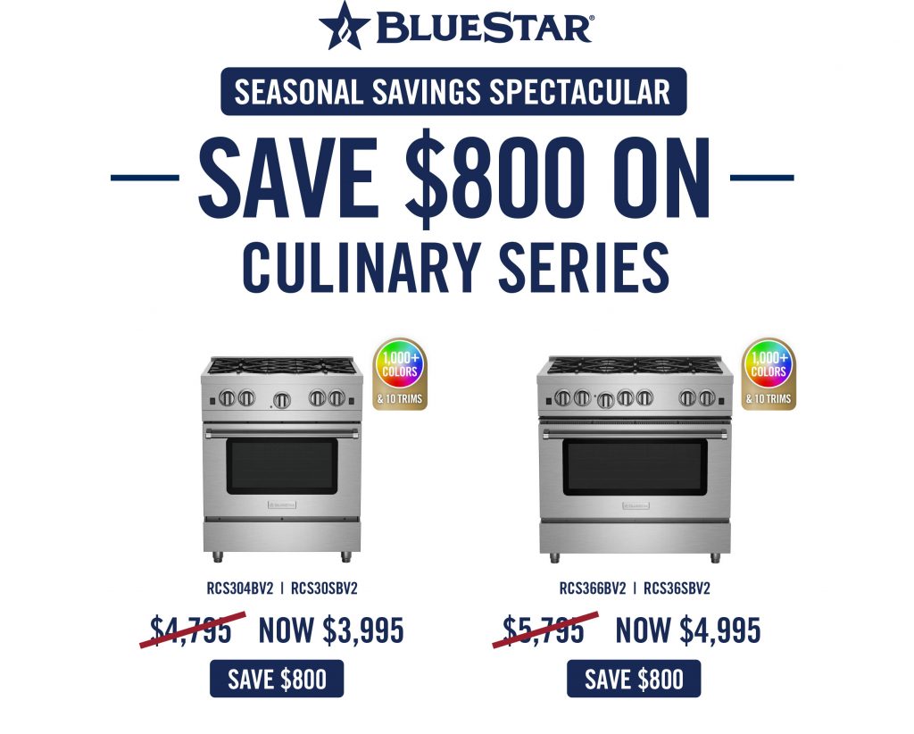 Seasonal Savings Spectacular promotion from BlueStar
