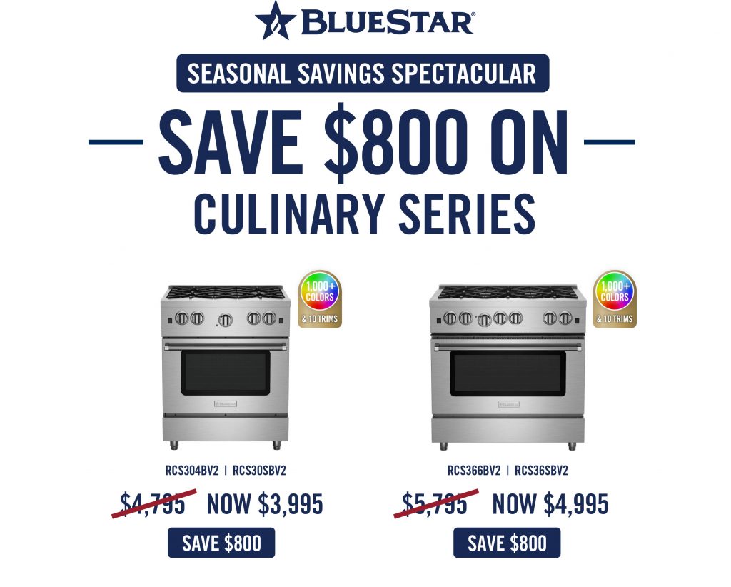 Seasonal Savings Spectacular promotion from BlueStar
