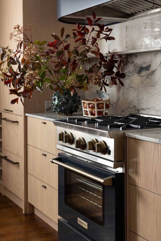 The Garden Apartment kitchen featuring BlueStar appliances at the 2025 SF Showcase