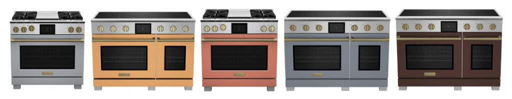 BlueStar ranges in the 2025 Summer Color Palette colors