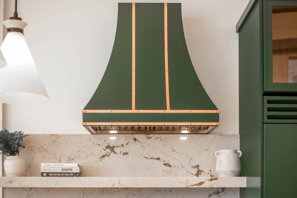 36" Ridgeline vent hood in Hunt Club from BlueStar